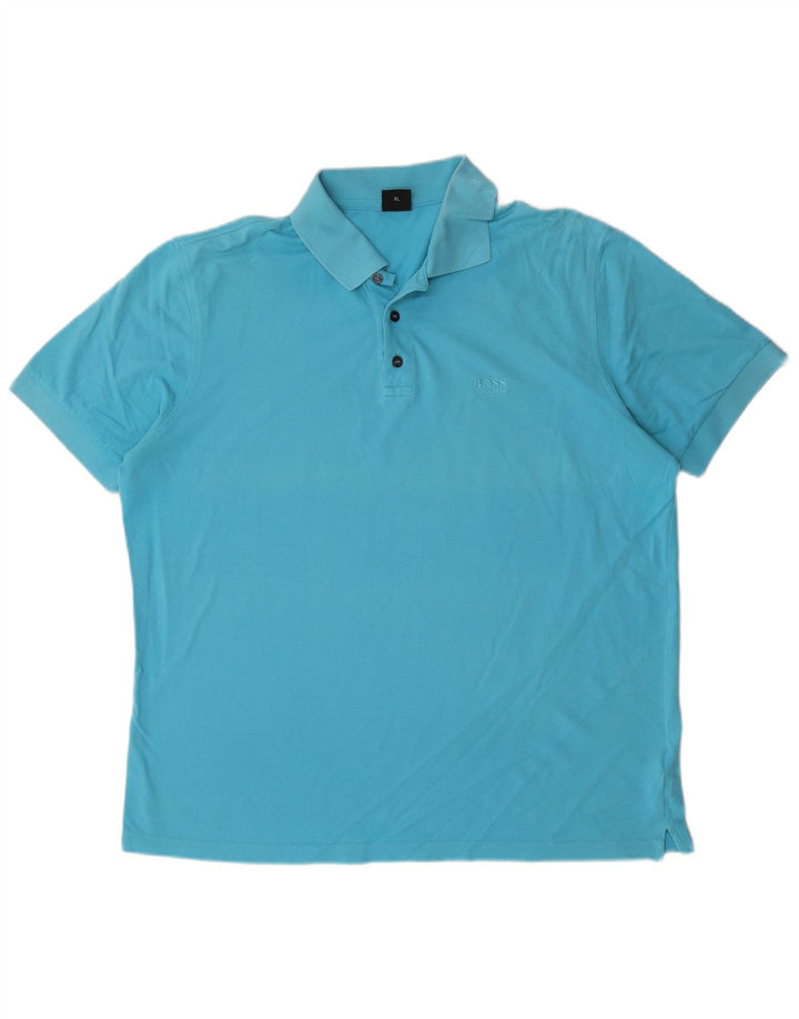 Polo da uomo Hugo Boss XL in cotone blu