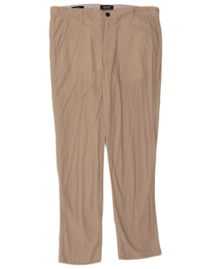 Jack & Jones Uomo Straight Regular W34 L32 Cotone Beige