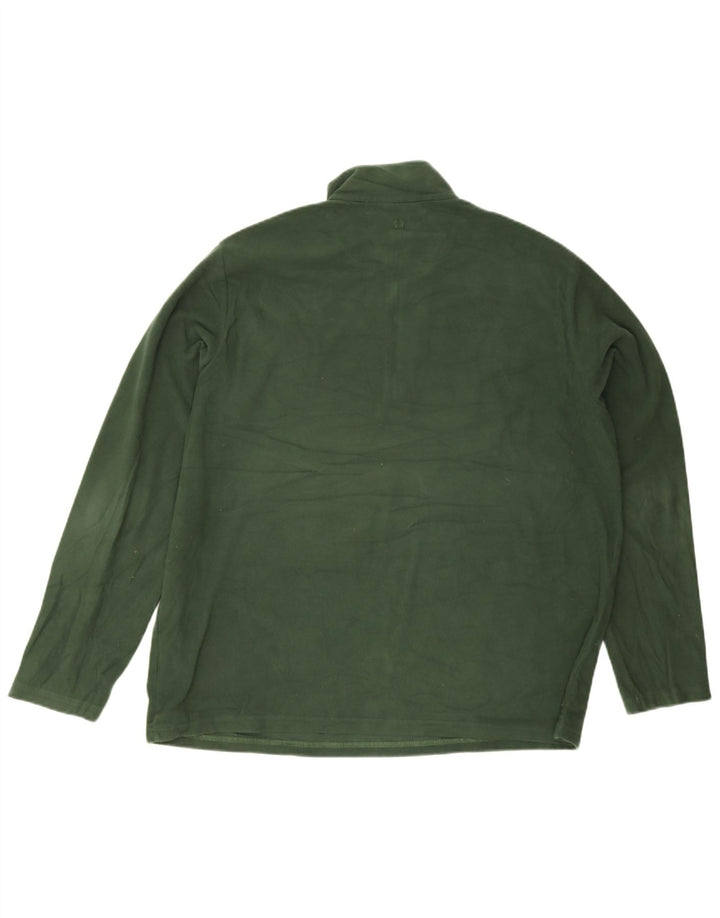 Maglione in pile da uomo con collo con zip Mountain Warehouse 2XL Poliestere verde