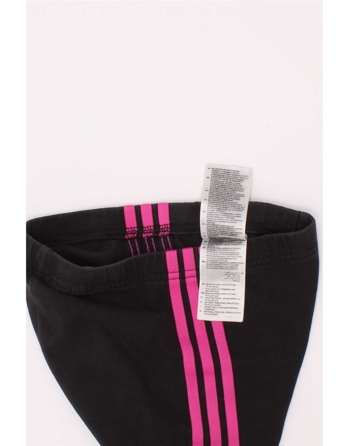 Leggings Adidas Bambina 3-4 Anni Cotone Nero