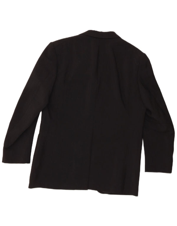 Giacca blazer a 3 bottoni da uomo Pierre Cardin UK 38 lana nera media