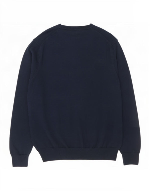 Maglione da uomo con scollo a V Marks & Spencer XL in cotone blu navy