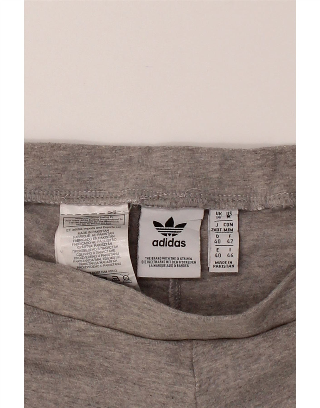 ADIDAS Womens Sport Shorts UK 14 Medium  Grey Cotton Vintage Adidas and Second-Hand Adidas from Messina Hembry 