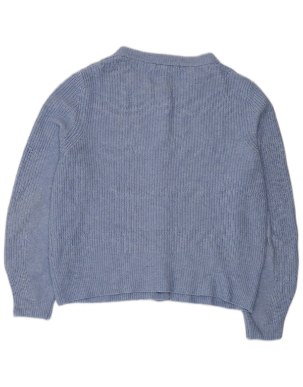 Maglione cardigan vestibilità ampia da donna Marks & Spencer UK 16 grande acrilico blu