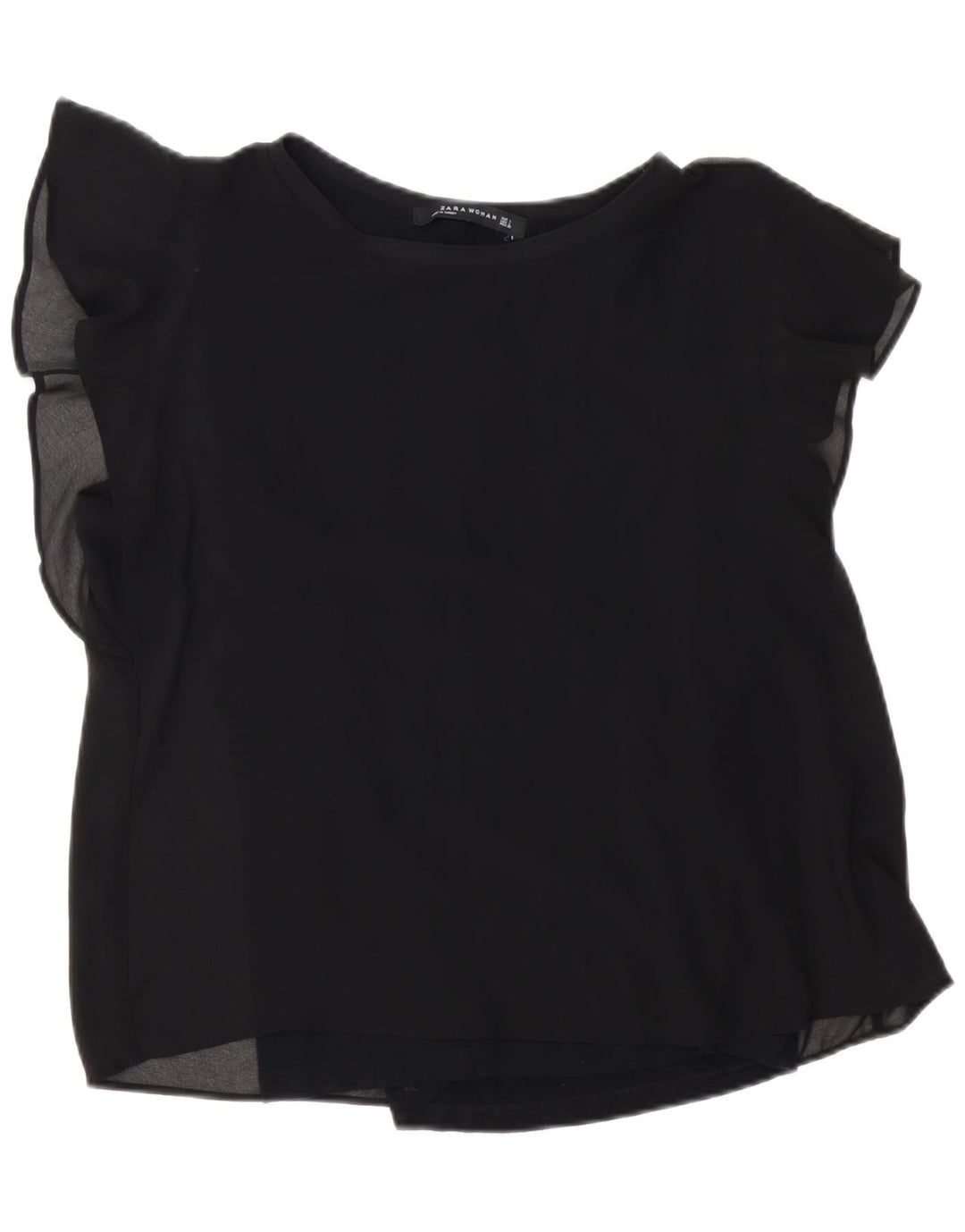 Top Camicetta Da Donna ZARA UK 16 Large Nero