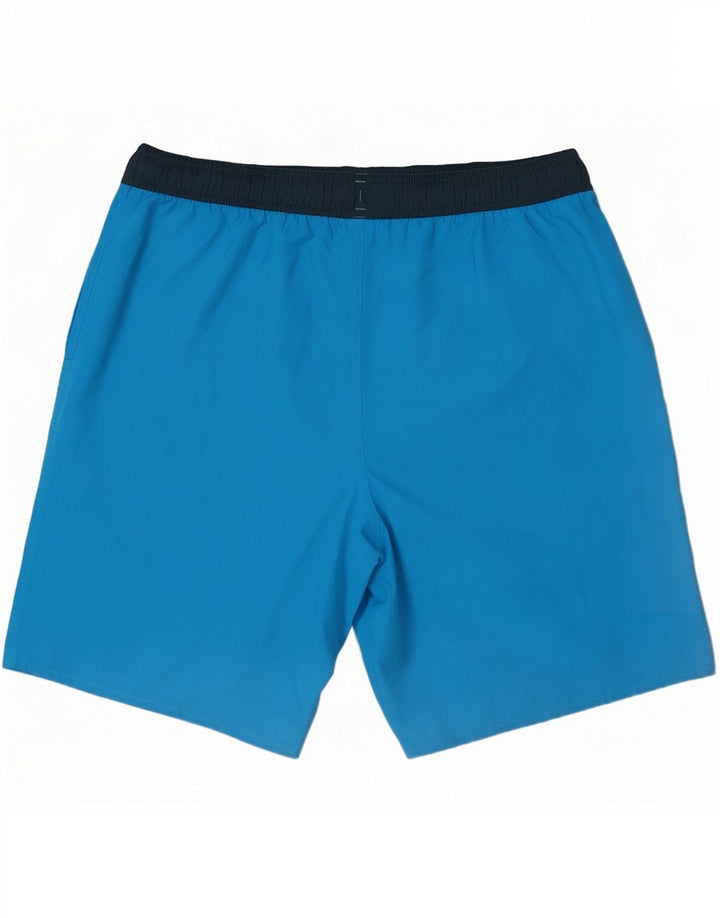 Pantaloncini sportivi Adidas da uomo con grafica, grandi, in poliestere color block blu
