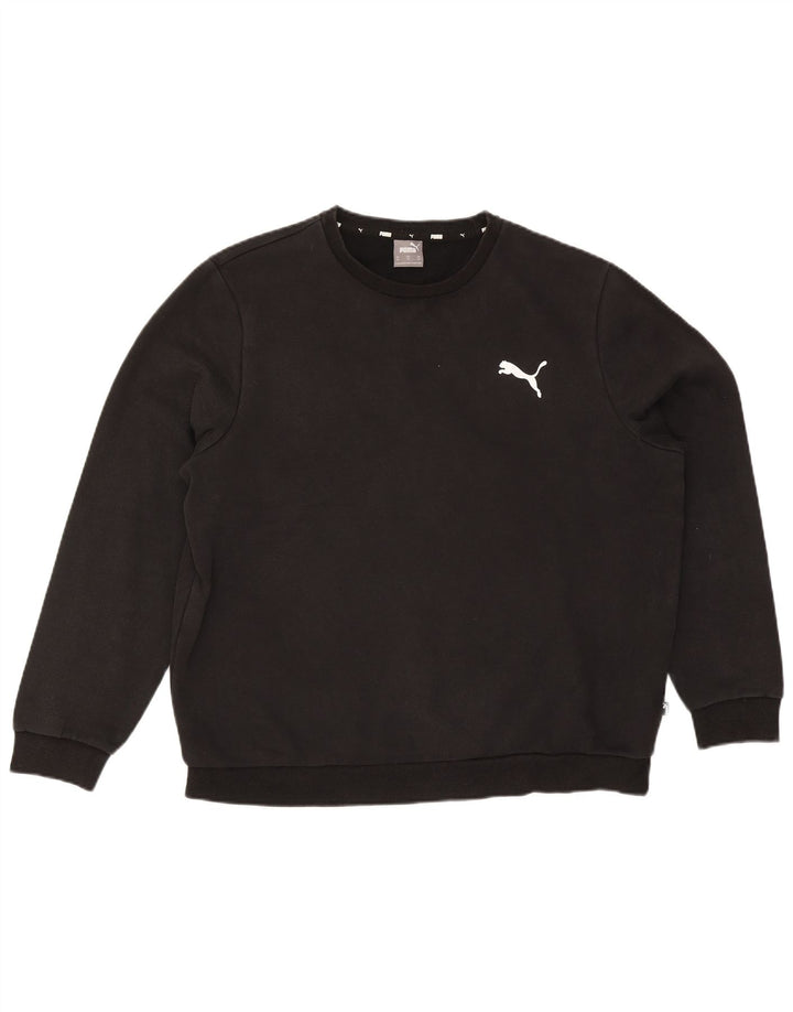 Felpa da uomo Puma Jumper XL in cotone nero