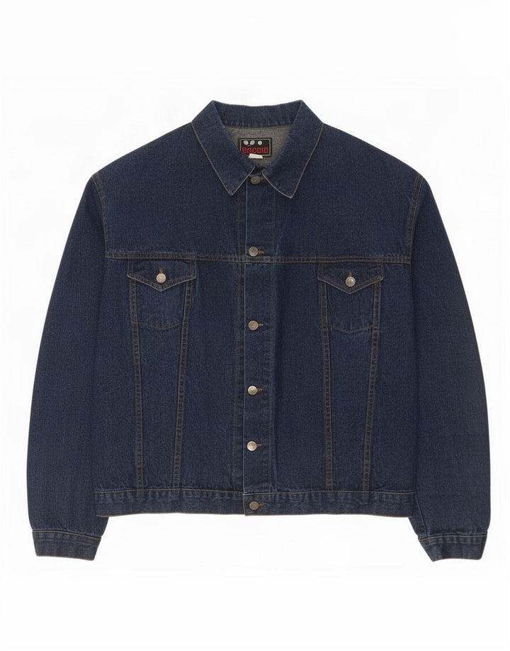 Giacca di jeans vintage da uomo UK 38 blu navy medio