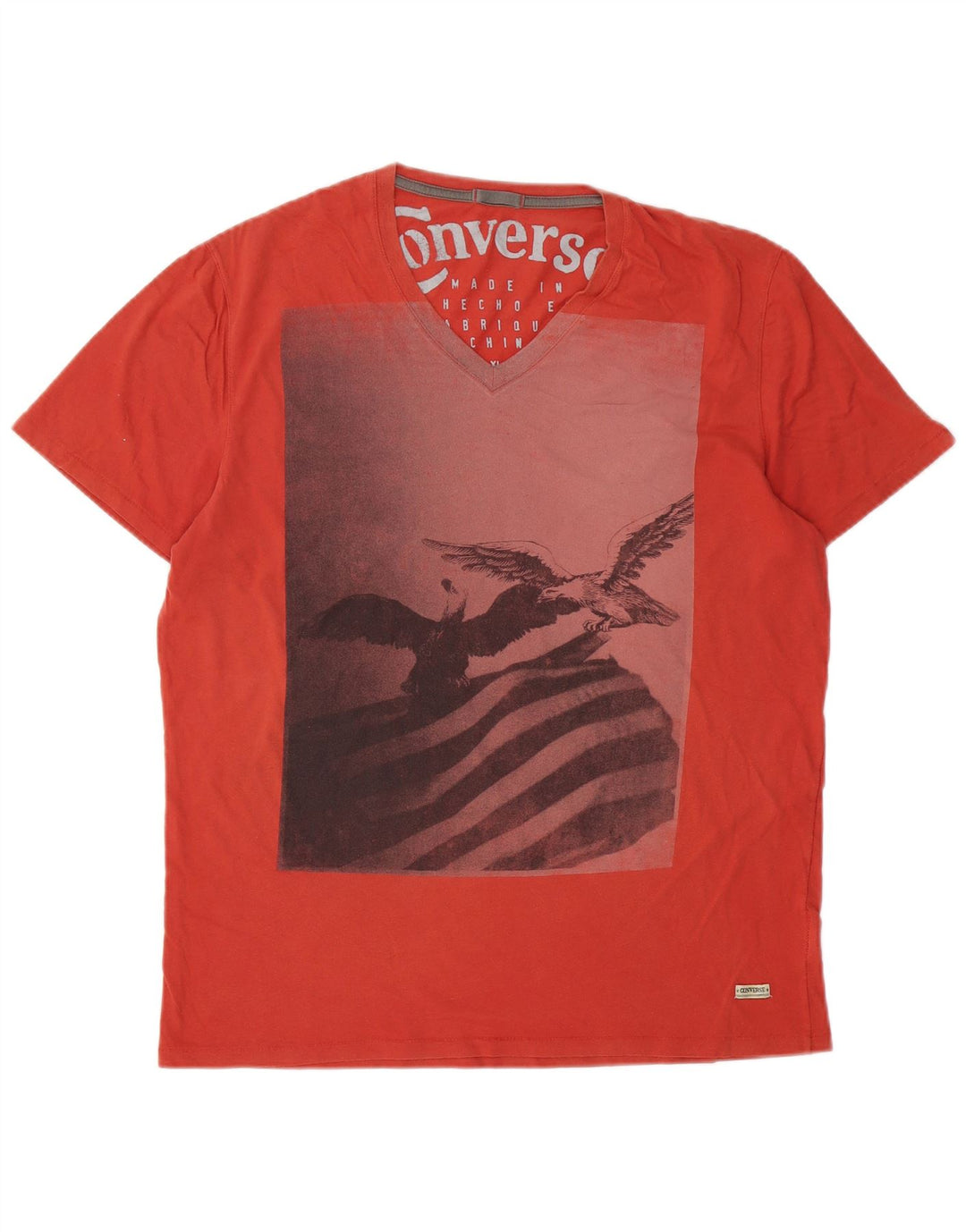 CONVERSE T-shirt grafica da uomo XL rossa