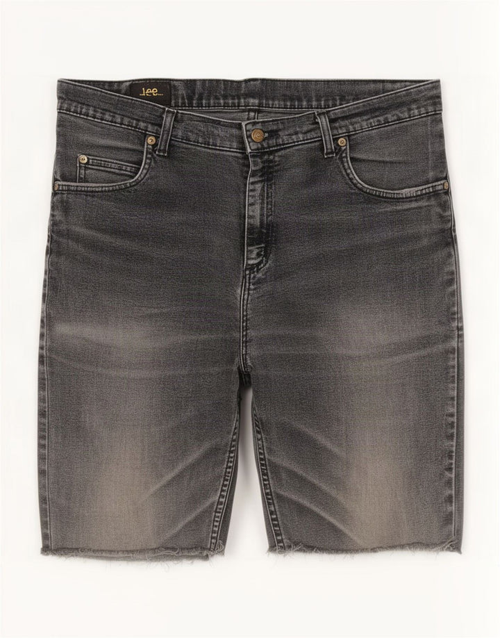 Pantaloncini di jeans Lee Brooklyn da uomo W36 grandi in cotone grigio