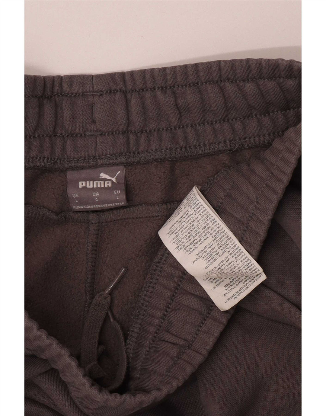 Pantaloni da tuta da uomo con vestibilità grafica regolare Puma, grandi, in cotone grigio