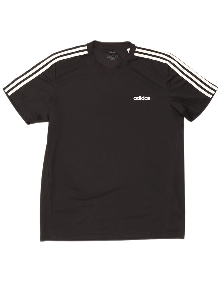 T-shirt ADIDAS da uomo Climalite Top grande in poliestere nero