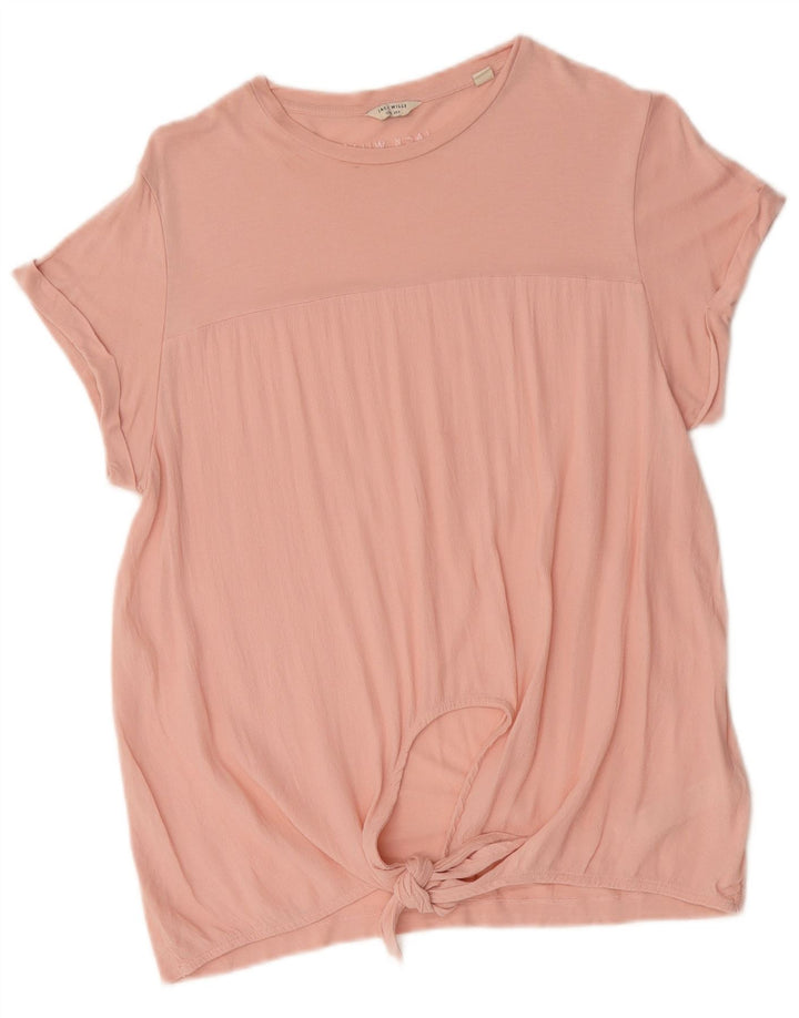 T-shirt oversize da donna Jack Wills Top UK 10 piccola viscosa rosa