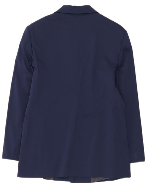Cappotto Donna Benetton IT 44 Medio Blu Navy Poliestere