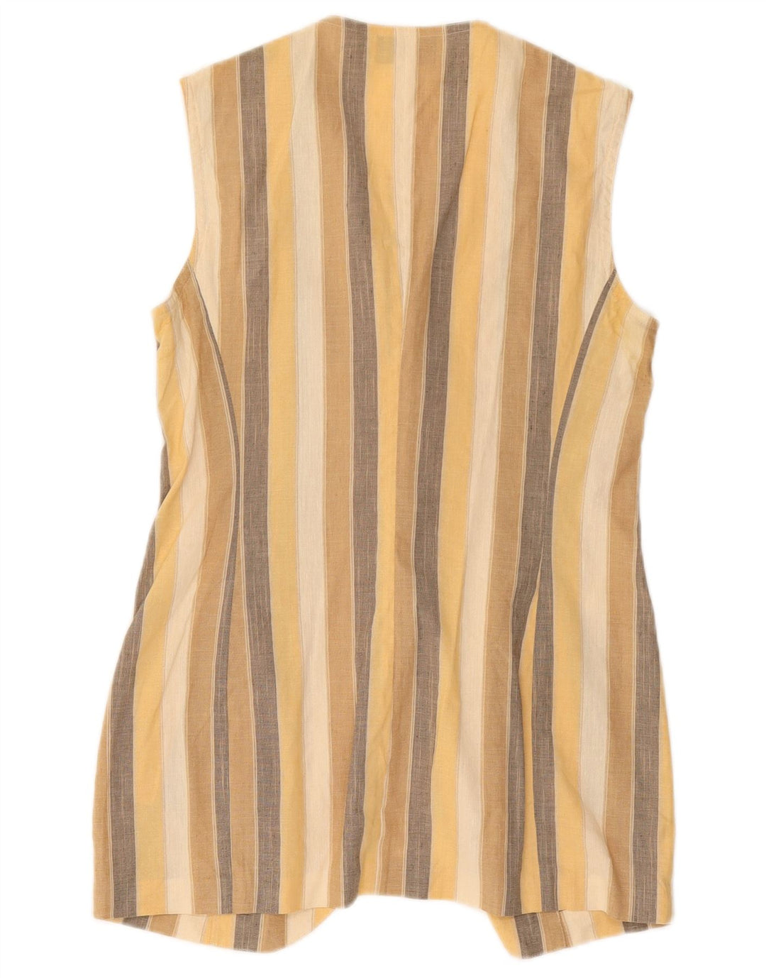 Giacca blazer senza maniche vintage da donna IT 44 a righe multicolori medie