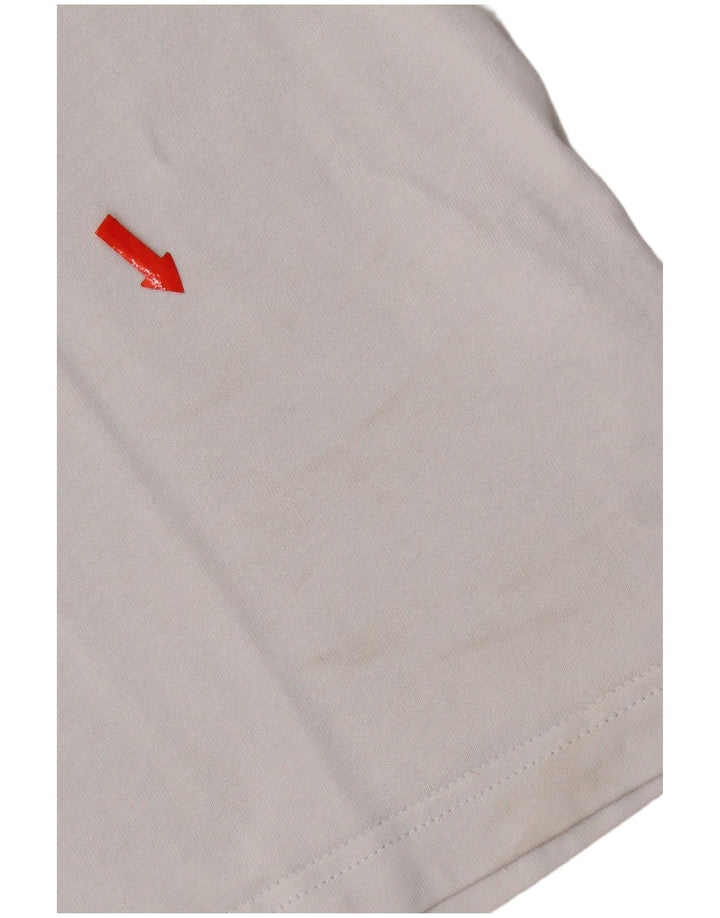 T-shirt grafica da uomo Adidas Top in cotone bianco medio