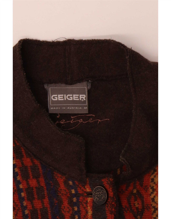 Geiger Giacca Blazer a 5 Bottoni da Donna UK 14 Media Multicolore Geometrico
