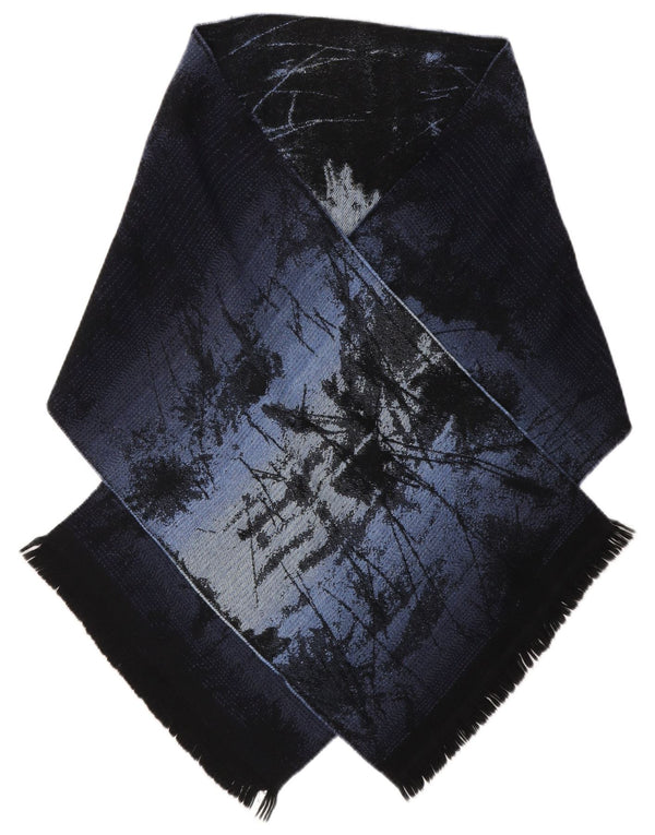 Sciarpa rettangolare da donna con motivo astratto Kenzo, taglia unica, in lana blu navy