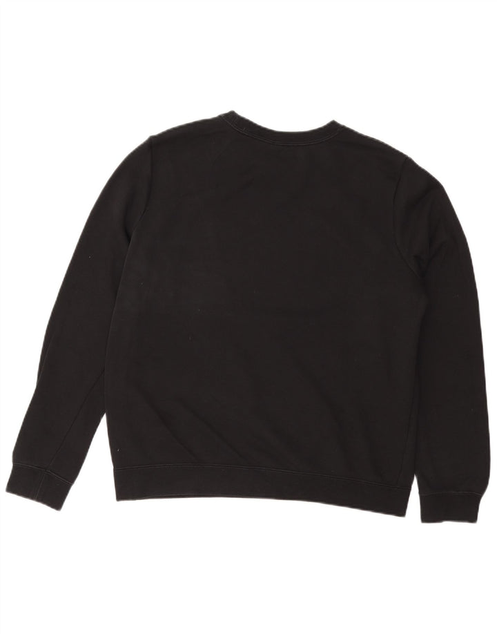 Felpa con grafica NIKE da donna, maglione UK 14, cotone nero medio