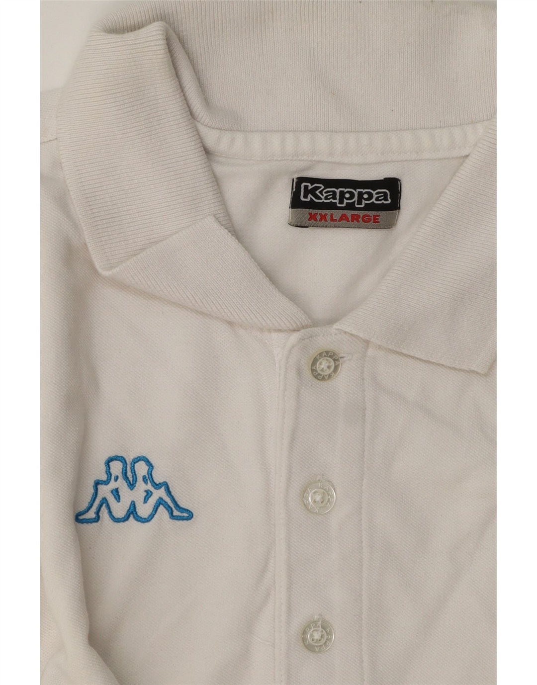 Polo grafica da uomo Kappa 2XL cotone bianco