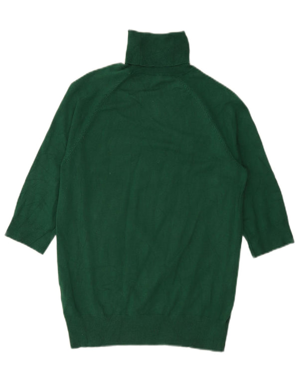 Maglione Zara da donna con collo alto e maniche a 3/4 UK 12 Viscosa verde medio