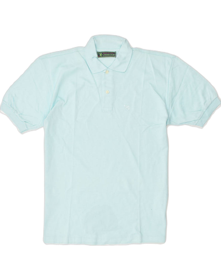 GYMNASIUM Mens Slim Polo Shirt 2XL Turquoise Cotton | Vintage Gymnasium | Thrift | Second-Hand Gymnasium | Used Clothing | Messina Hembry 