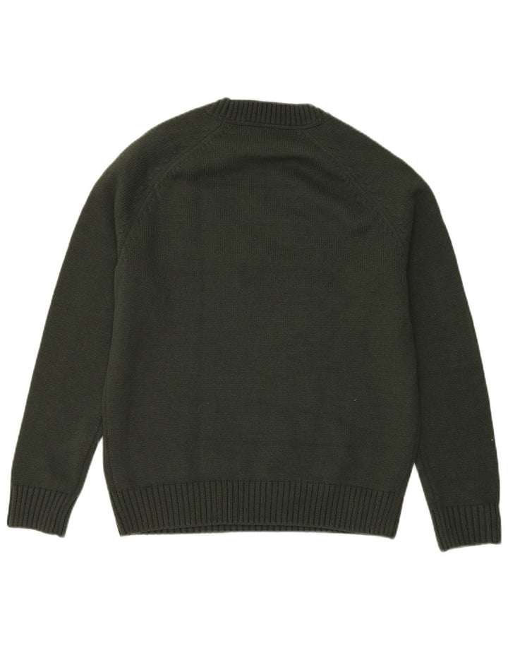 Joules Maglione girocollo grafico da uomo in acrilico verde medio