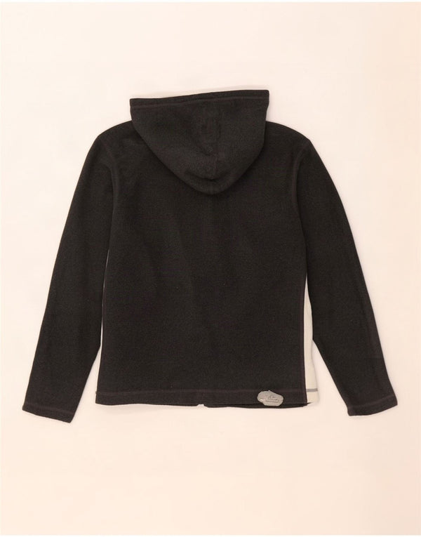 Giacca in pile con cappuccio Reebok da donna UK 10 Small Grey Colourblock