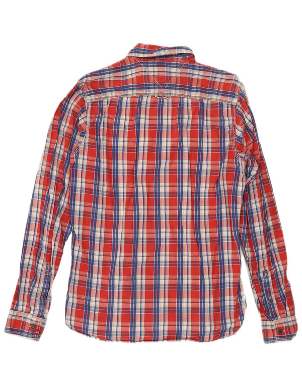 Camicia da uomo Tommy Hilfiger in cotone a quadri rossi piccoli
