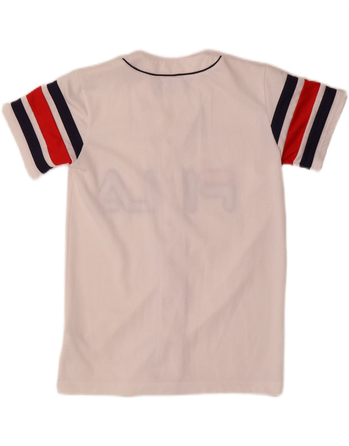 Maglia grafica da uomo Fila Top 2XS poliestere color block bianco