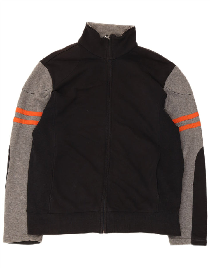 Giacca da tuta da uomo Hugo Boss 2XL in cotone color block nero