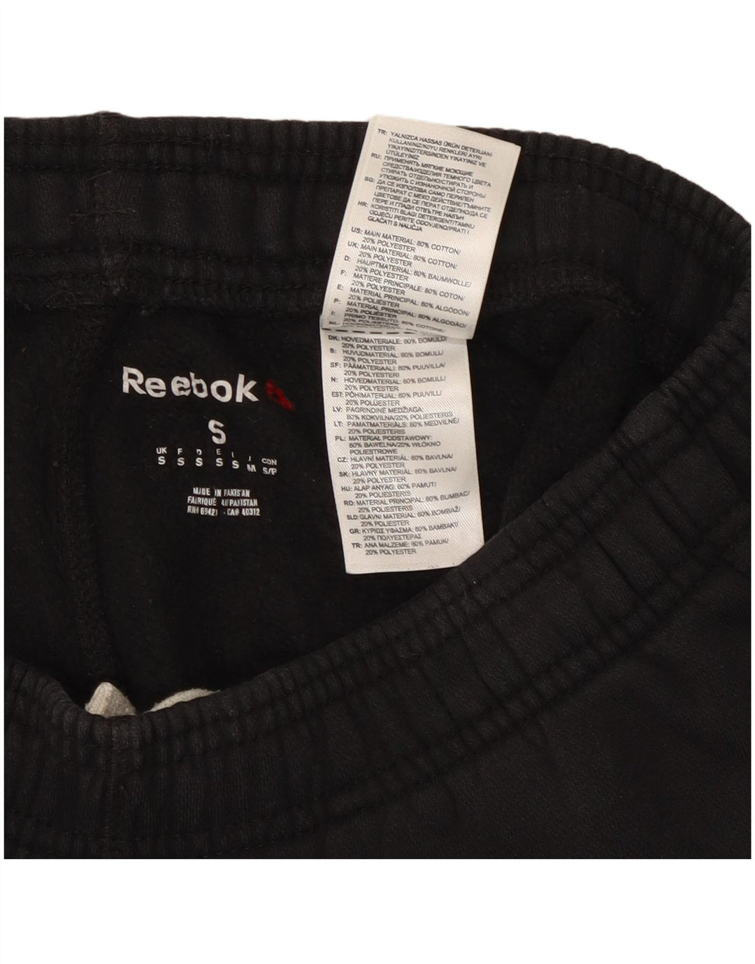 Pantaloni da tuta da uomo Reebok Joggers Small in cotone nero