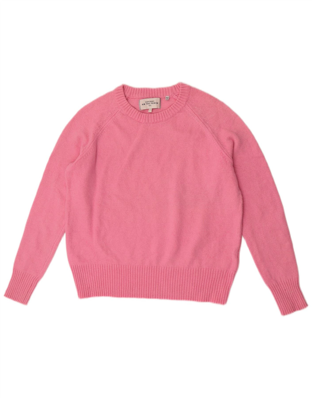 Maglione maglione girocollo da donna Superdry UK 14 rosa medio