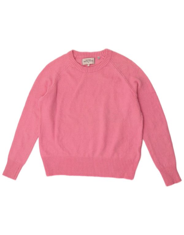 Maglione maglione girocollo da donna Superdry UK 14 rosa medio