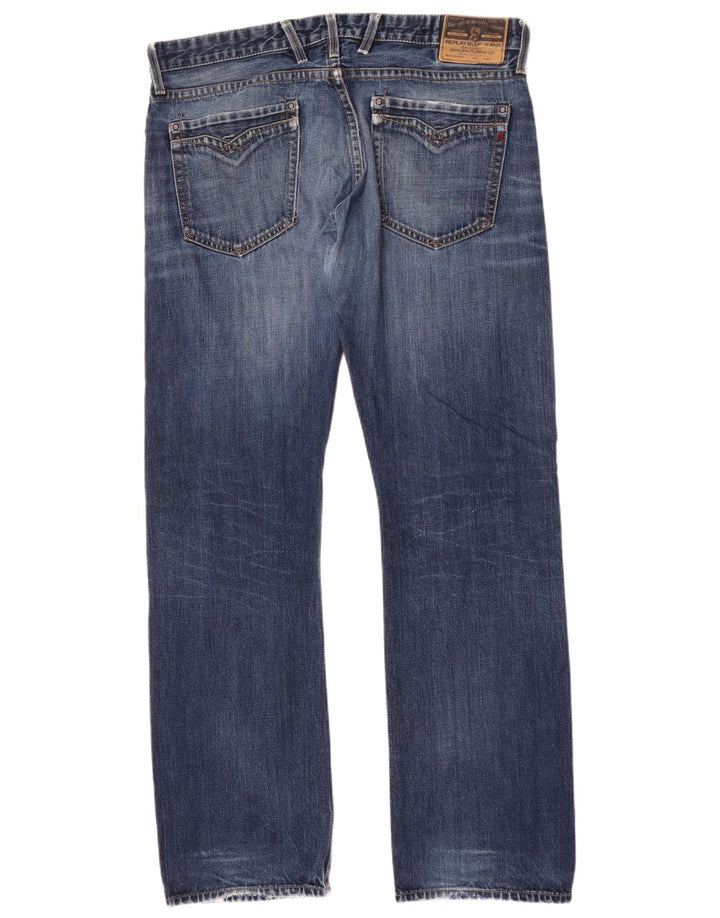 Replay Jeans dritti Billstrong da uomo W38 L35 Blu