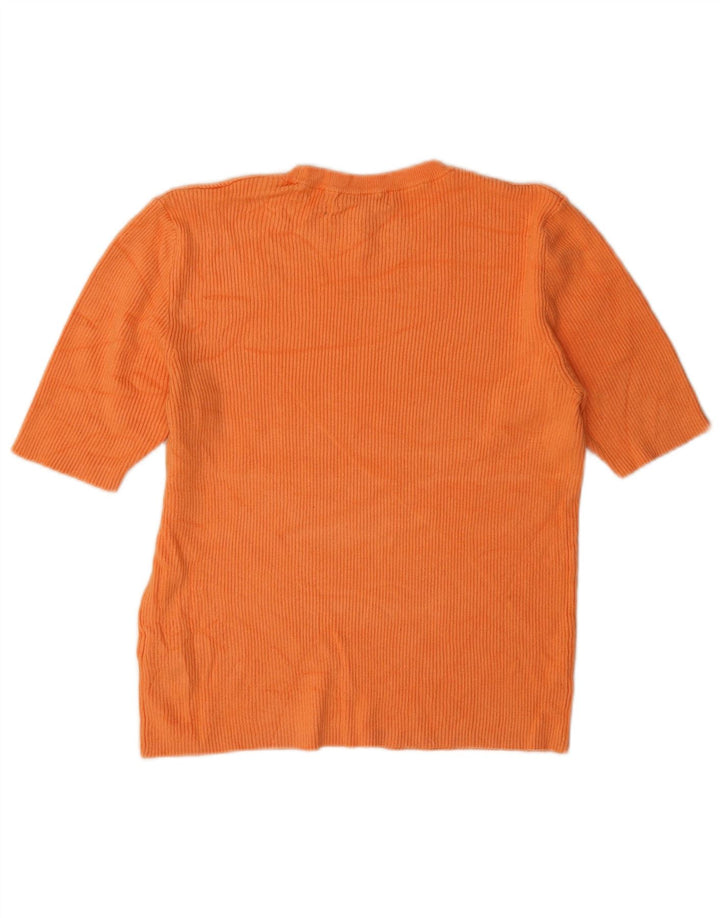 T-shirt da donna Marks & Spencer Top UK 14 Large arancione viscosa