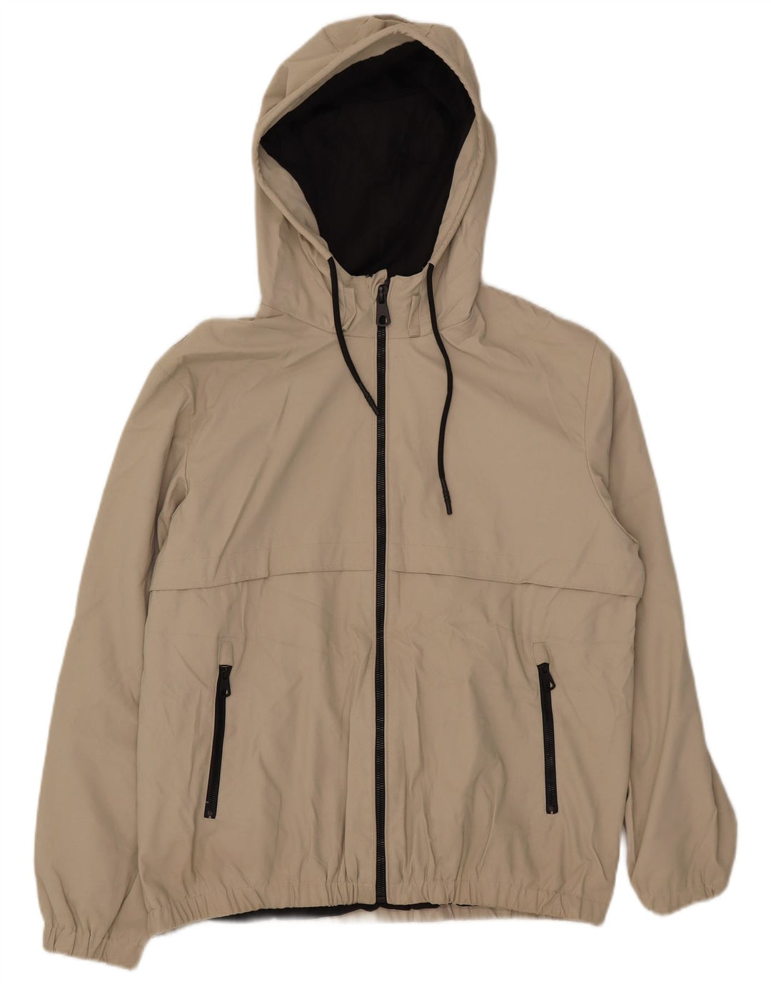 Giubbotto bomber con cappuccio da uomo Zara UK 38 Polietilene beige medio