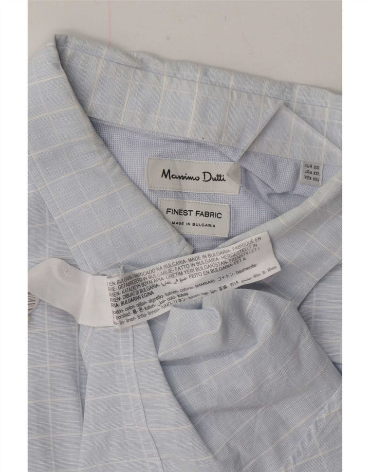 Camicia da uomo Massimo Dutti 2XL Cotone a quadri blu
