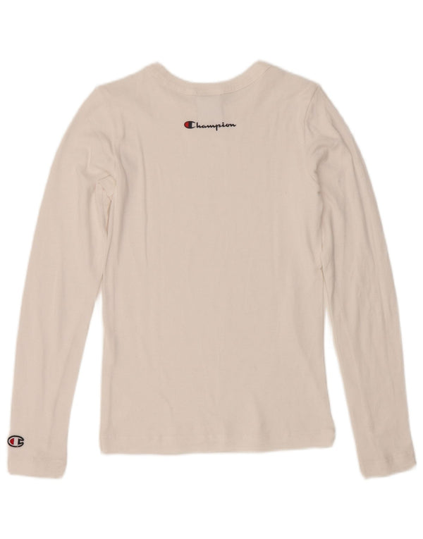 Maglia a maniche lunghe da donna Champion UK 6 XS Bianca