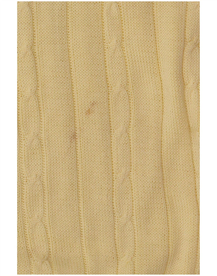 Maglione vintage da uomo girocollo giallo medio