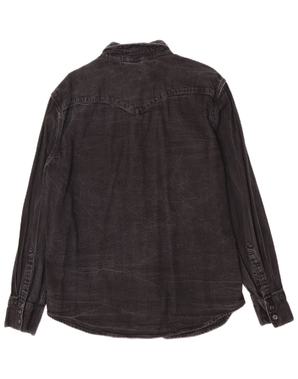 Camicia di jeans standard da uomo Levi's Large in cotone grigio