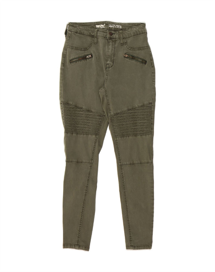 MOSSIMO Womens High Rise Cropped Jeans US 4 Small W27 L27 Khaki Vintage Mossimo and Second-Hand Mossimo from Messina Hembry 