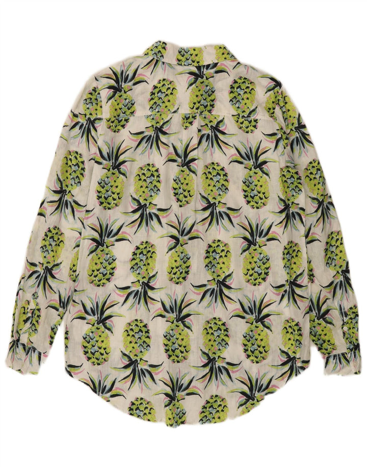 BODEN Camicia oversize da donna con motivo astratto lungo e oversize UK 8 Small Verde