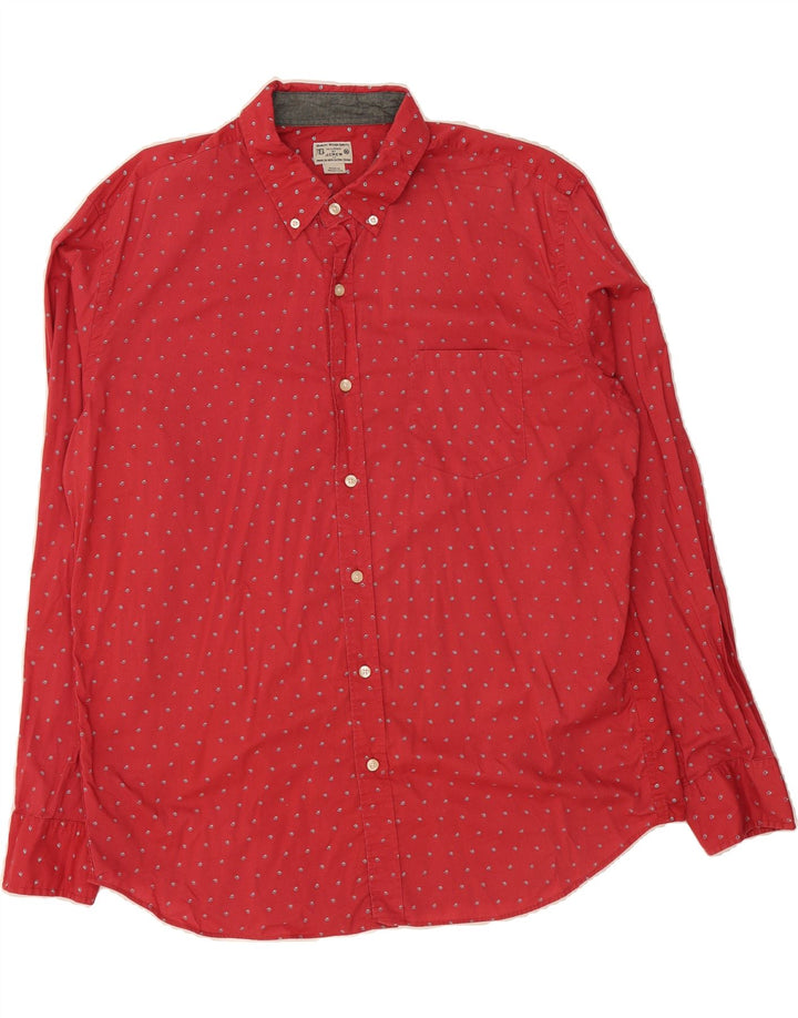J. CREW Mens Shirt XL Red Flecked Cotton Vintage J. Crew and Second-Hand J. Crew from Messina Hembry 