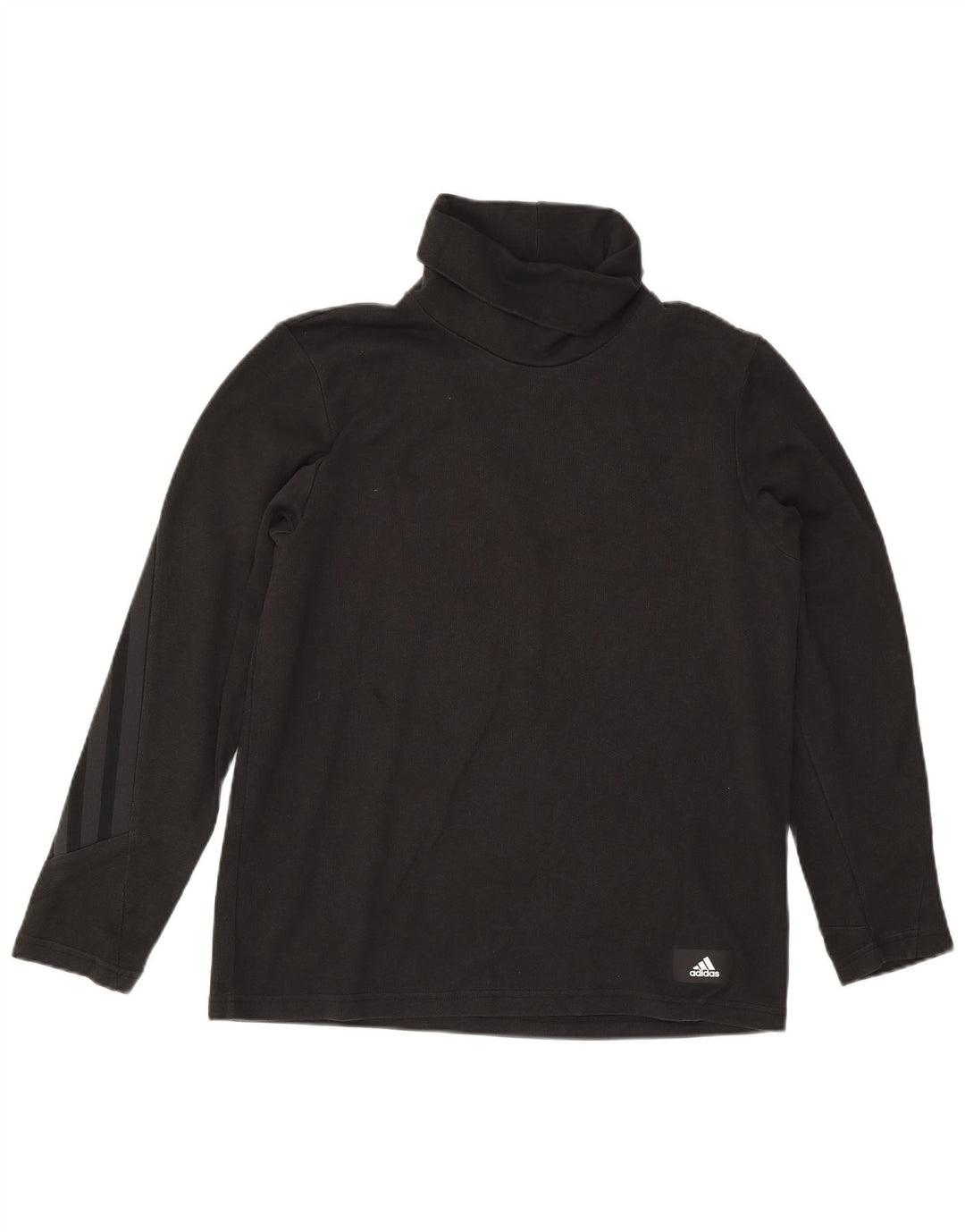 Adidas Uomo Dolcevita Top Manica Lunga Medio Cotone Nero
