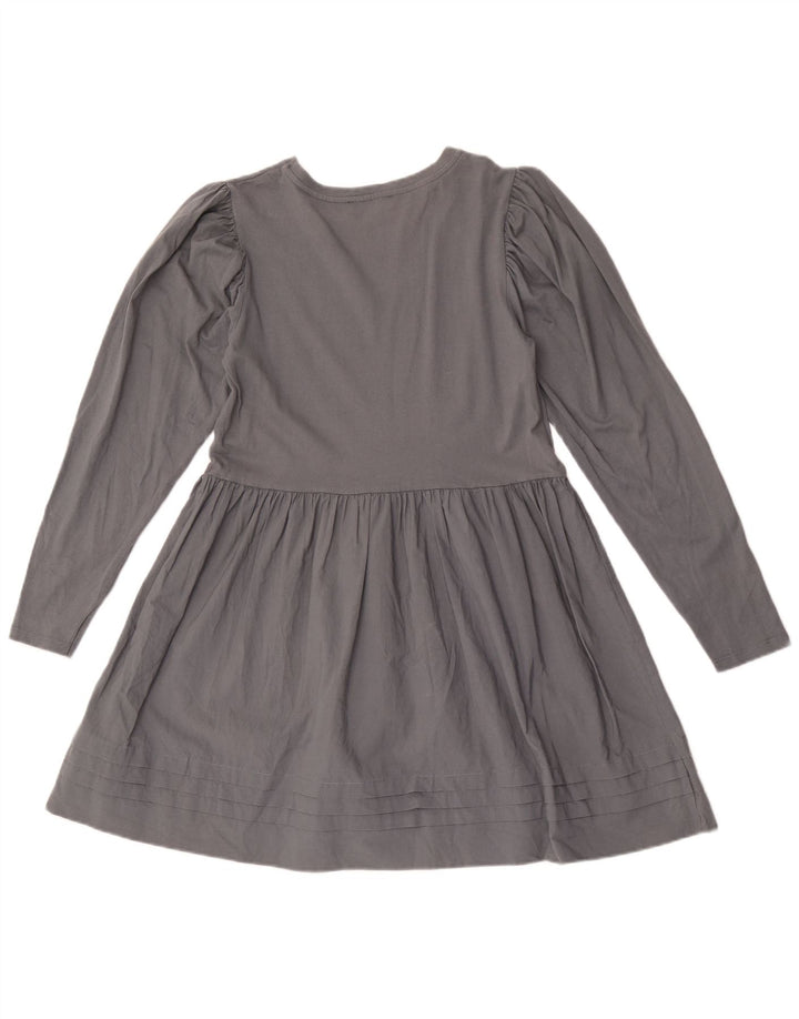 Abito a trapezio a maniche lunghe da donna Zara UK 14 grande grigio
