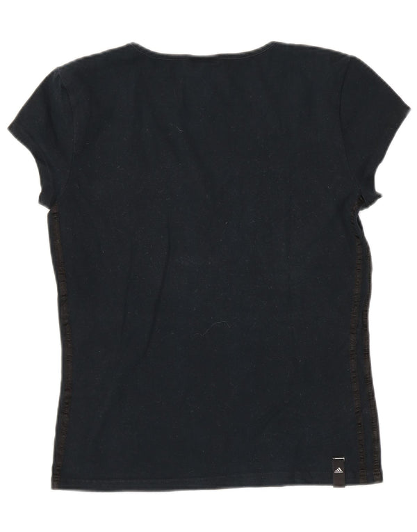 T-shirt da donna ADIDAS Top UK 10 piccola in cotone nero