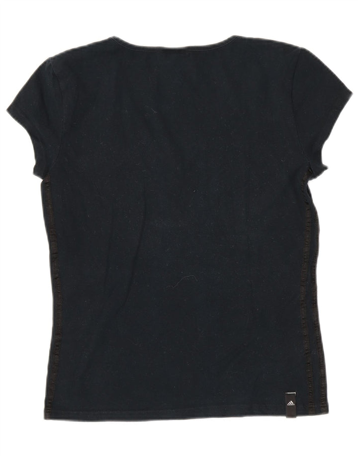 T-shirt da donna ADIDAS Top UK 10 piccola in cotone nero