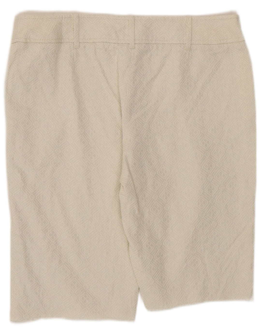 Bermuda da donna Oasis UK 14 Medium W32 Cotone geometrico bianco