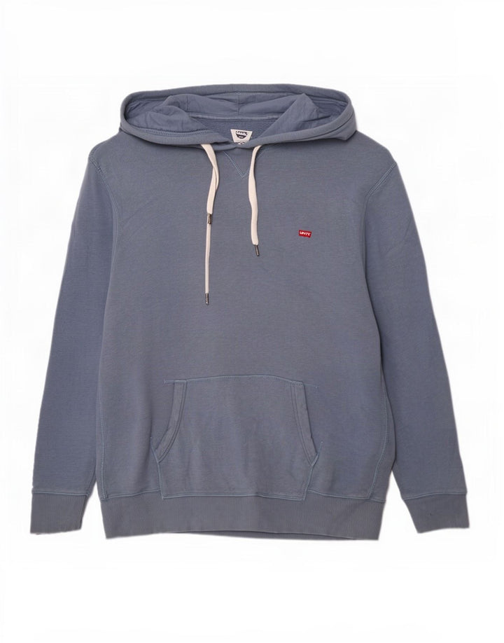 Maglione con cappuccio da uomo Levi's 2XL in cotone blu navy